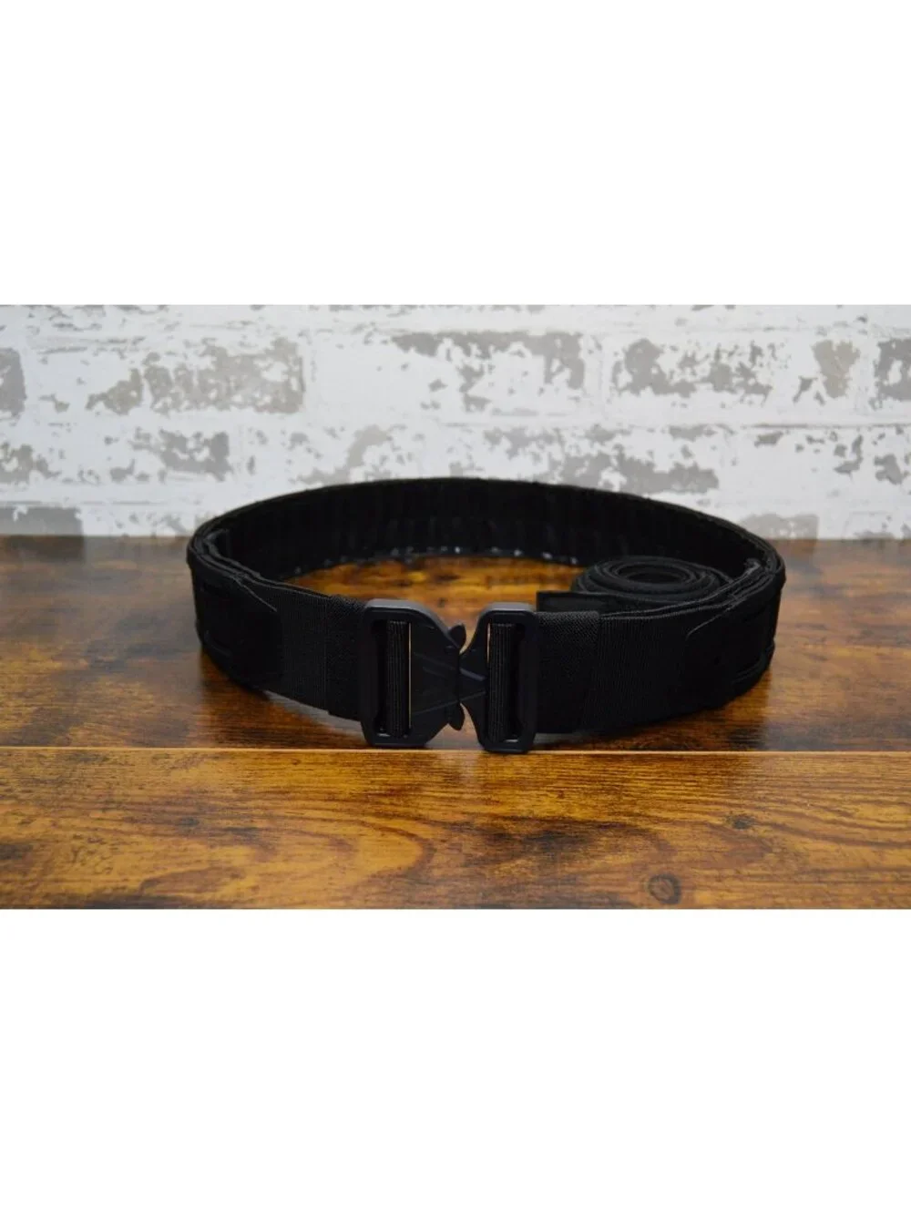 Tactical Black MOLLE Duty Belt With Quick-Release Buckle - Adjustable Fit